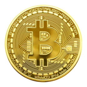 Bitcoin Moneda FÃ­sica Metal Decorativa Coleccionable Premium