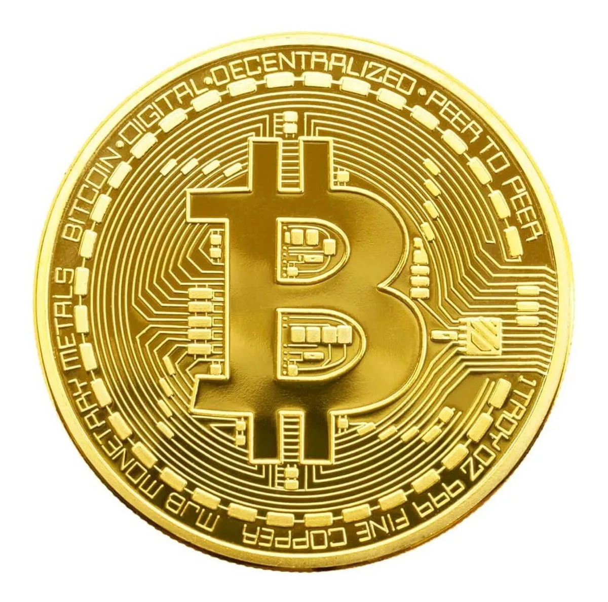 Bitcoin Moneda Física Metal Decorativa Coleccionable Premium