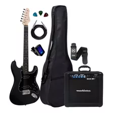 Kit Guitarra Stratocaster Giannini G102 Capa Cubo Acessorios