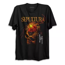 Camiseta Preta Sepultura Beneath The Remains Bomber Rock