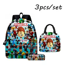 Mochila Robloxing, Mochila Escolar Para Crianças+bolsa De Lá