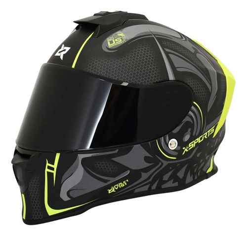 Foto de Casco Moto X-sports V151 Armok Talla M Amarillo Mate