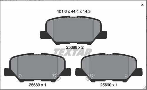 Balatas Traseras Mazda 6 2014-2015 Textar  Foto 3