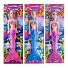 Boneca Sereia Princesa Gigante 48cm Acende Luz 