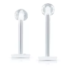 (2 Peças) Labret Bioflex Monroe Medusa Transparente