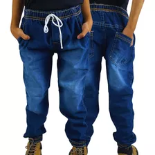 Calça Jeans Jogger Infantil Menino Diversas Cores 2 A 16 Ano