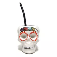 Acabajo Deco Mate Forma Calavera Con Bombilla