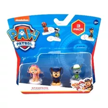 Sellos De Paw Patrol Patrulla Canina Blister X 3 Muñecos