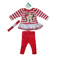 Conjunto 3 Peças Roupa Bebe Menina Natal 0 A 3 Meses 