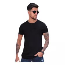 Kit10 Camiseta Slim Masculina Malha Fria Atacado Cores Visco