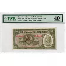 Billete Colombia 500 Pesos Certificado 20 De Julio De 1964