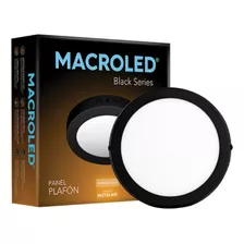 Panel Plafón Circular Negro 24w Macroled - Ww