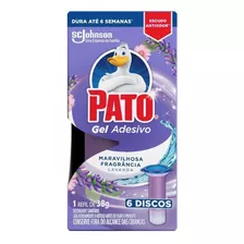 Refil Detergente Sanitário Pato Gel Adesivo Lavanda 38g