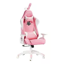 Autofull Rosa, Silla De Juego, Cuero De Pu, Respaldo A