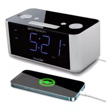 Emerson Smartset Alarm Clock Radio Puerto Usb Para iPhone I