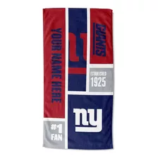 Toalla De Playa Personalizada De New York Giants De Nfl...