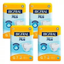 Kit 4 Unidades Fralda Geriátrica Bigfral Regular Plus Tamanh