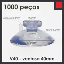 Ventosa Silicone 40mm (1.000 Peças)