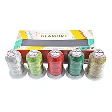 Wonderfil Glamore Fun - Paquete De Hilos Navideños, Varios.