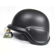 Casco De Moto Alemán Negro Mate