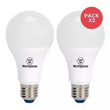 Pack X2 Ampolleta Led Bola A60 11w Luz Blanco Frío E27