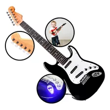 Guitarra Infantil Brinquedo C/ Correia Energia Rock Pilhas