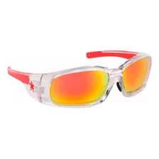 Lentes De Seguridad Mcr Safety Sr14r Marco Claro Mica Roja