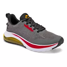 Tenis Hombre Charly 1086326004 Gris Rojo 120-413