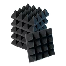 Kit 60 Paneles Espuma Acustica Pirámide Calidad Grueso Denso