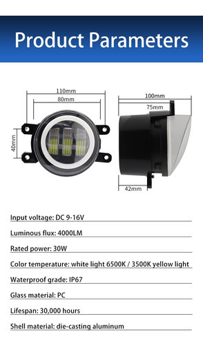 Luz Antiniebla Led Drl De 3,5  Para Toyota Avensis Saloon Foto 2