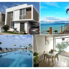 Hermosa Casa En Exclusiva Urbanización Privada Junto Al Mar. Al Norte De Manta Ideal Para Vivir O Invertir!