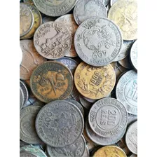 Lote 500gr Moedas Antigas Muito Reis E Amarelas. Variedade