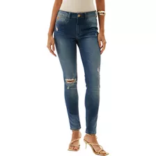 Calça Jeans Lança Perfume Nix Skinny High Av24 Azul Feminino