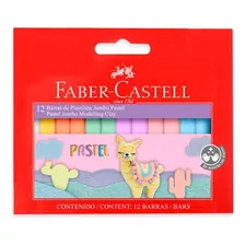 12 Barras De Plastilina Pastel Faber Castell Plasticina