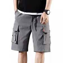 Bermudas Para Hombre Con Pantalones Cortos De Bolsillo Múlti