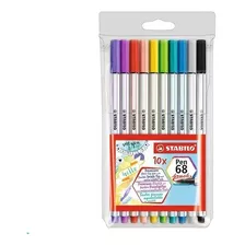 Caneta Stabilo Pen 68 Brush - 568/10-11 - 10 Cores