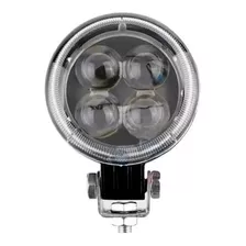 Farol Milha 12w Led 12v/24v Redondo Carro Of Froad 6000k