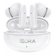 Audífonos In-ear Inalámbricos 1hora Bluetooth Aut205 Blanco Con Luz Led