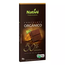 Barra De Chocolate Orgânico 50% Cacau 80g - Native