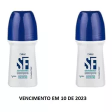 Kit 2 Desodorante Delikad 50ml Roll-on Sem Fragrancia