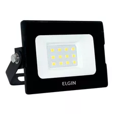 Projetor Led Elgin Refletor 10w 6500k Bivolt Cor Da Carcaça Preto Cor Da Luz Branco 110v/220v