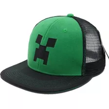 Gorra Snapback Para Niños De Minecraft (talla Osfm)