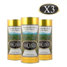 Aceite De Oliva Extra Virgen Yancanelo Lata 1 Litro X 3 U