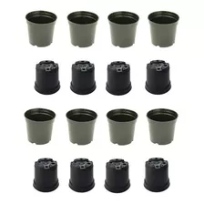 500 Vaso Vasinhos Pote N6 Preto P/ Suculentas E Mini Planta