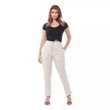 Calça Clochard Feminina Cintura Alta E Elástico Sofisticada