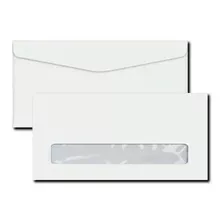 Envelope Carta 11,4x22,9 Cm Branco Com Janela 75g C/1000 Un Cor Branco Nome Do Desenho Oficio