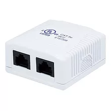 Caja De Montaje En Superficie Cat5e Doble (107091), Blanco