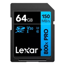 Tarjeta Memoria Lexar 64gb 800x Pro 150mb/s V30