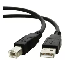 3x Cabos Usb 2.0 Am P Bm Impressora Multifuncional 1,5m Cor Preto