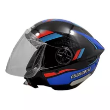 Capacete Moto Aberto Ebf Spark Jet Sting Preto